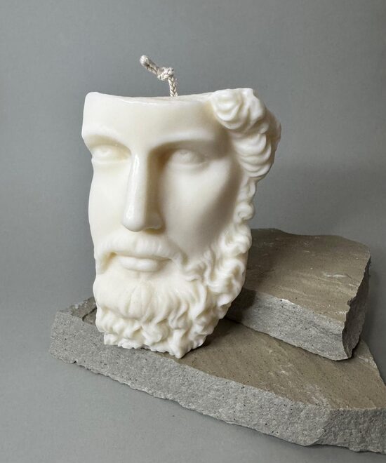 Soy wax candle "GREEK FACE"